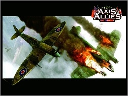 samolot, Axis And Allies, dym